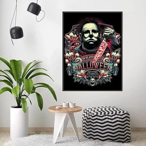 Miniatura 4 de AOKLLA Kits de pintura de diamantes para adultos, paquete de 6 kits de arte de diamantes de Halloween para niños, manualidades redondas 5D, puntos