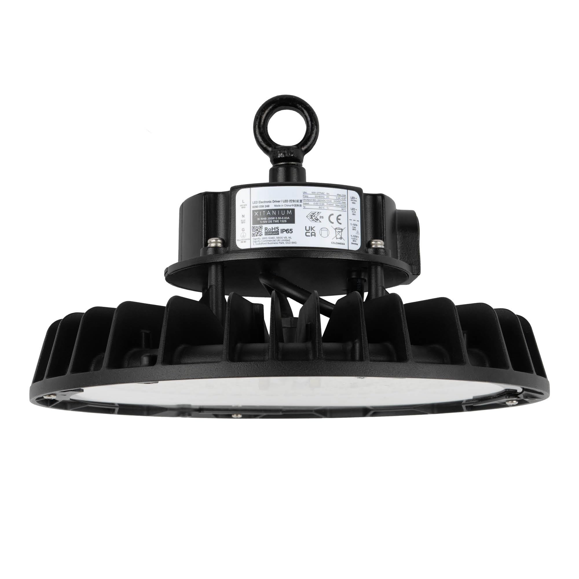 Ledvion - LED Hallenstrahler inkl. Leistungsschalter 120-160-200W, LED werkstatt Deckenleuchte, dimmbar, 175lm/W, 35.000lm, 6500K, IP65, UFO-Hallenstrahler | 175 lm/W, dimmbar in 3 Stufen, IP65, 5 Jahre Garantie
