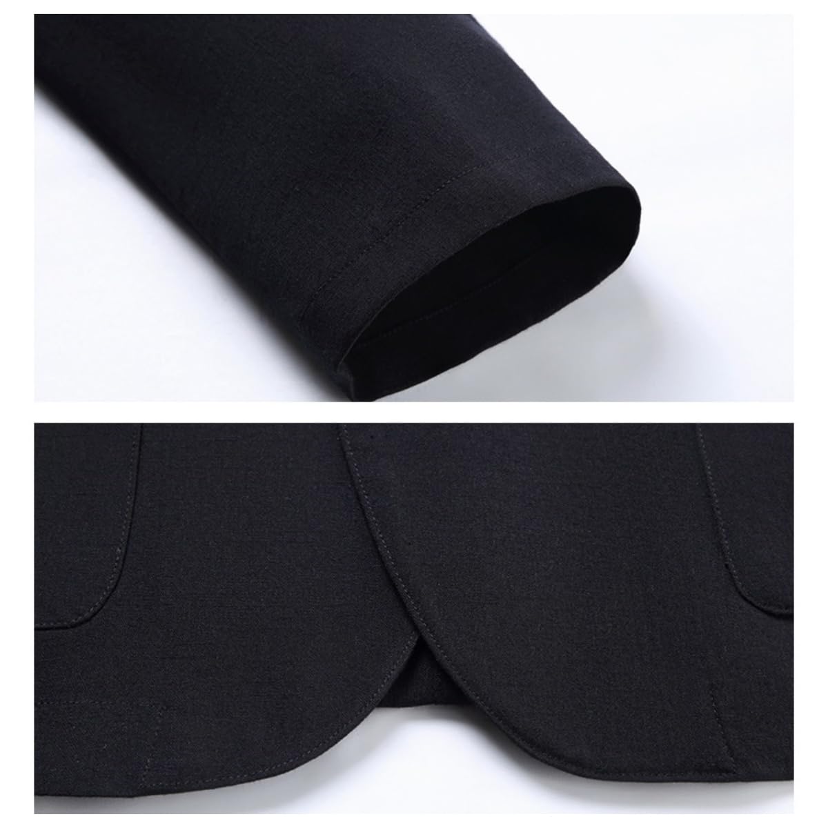 Generico Giacca da Uomo Elegante,Giacca da Uomo Estiva Sfoderata in Cotone E Lino, Leggera, Sportiva, Elegante, Blazer da Lavoro A 2 Bottoni, per Camminare, Escursioni, Abbigliamento Quotidiano.