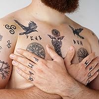 Vista 6 de Viking Tattoo Set 2 - Norse Tattoos/Viking Temporary Tattoo Set