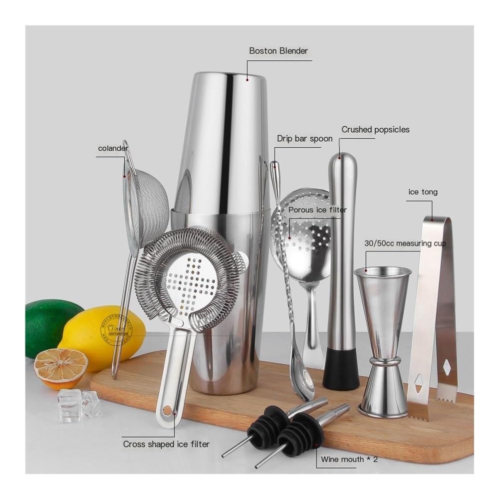 Shaker à cocktails Ensemble de 10 shakers Boston - Outils à cocktail en acier inoxydable for barmans