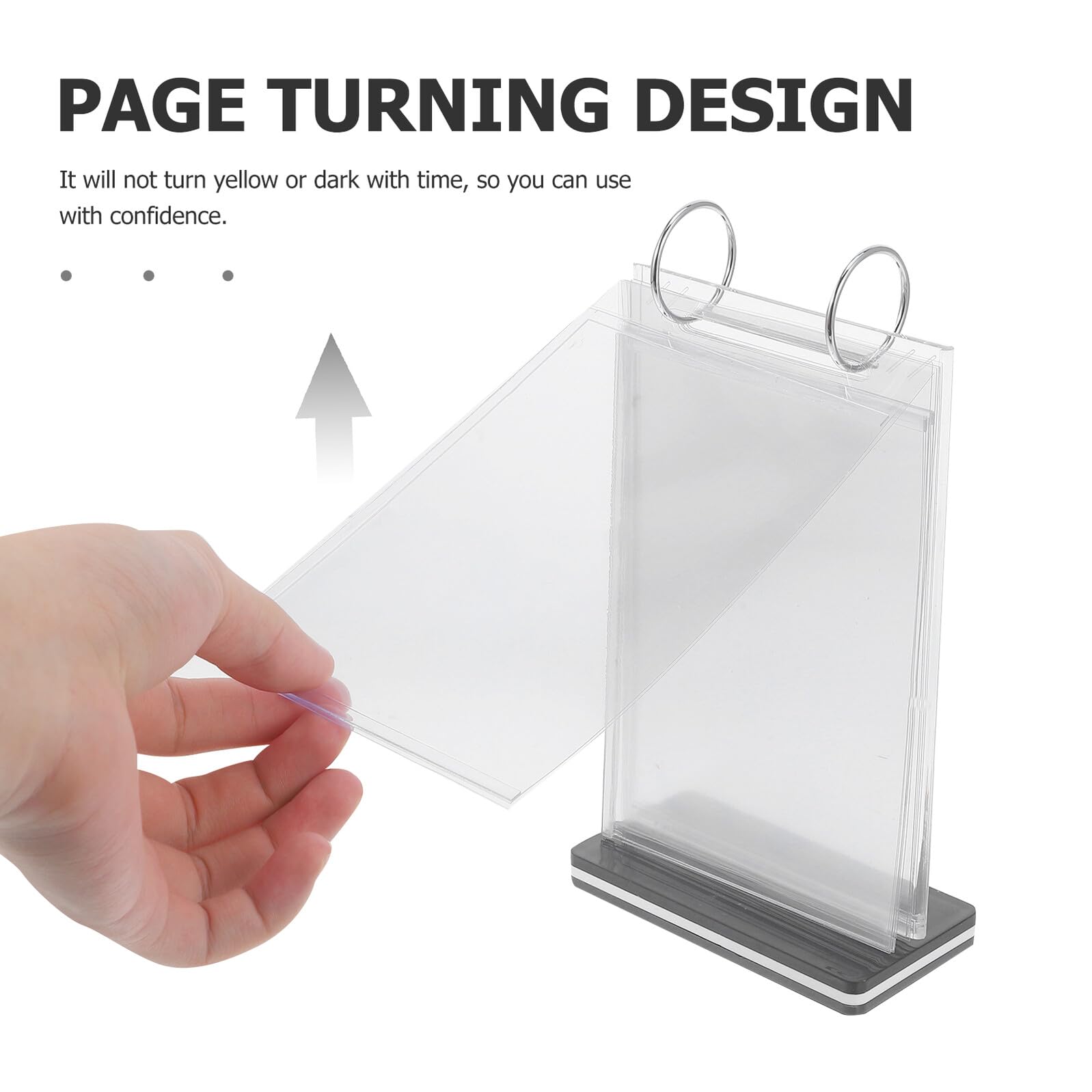 jojofuny 5 Piezas Soporte Transparente para Menús y Carteles Exhibidor para Restaurante Tienda Portaprecios y Versátil para Publicidad y Brochures