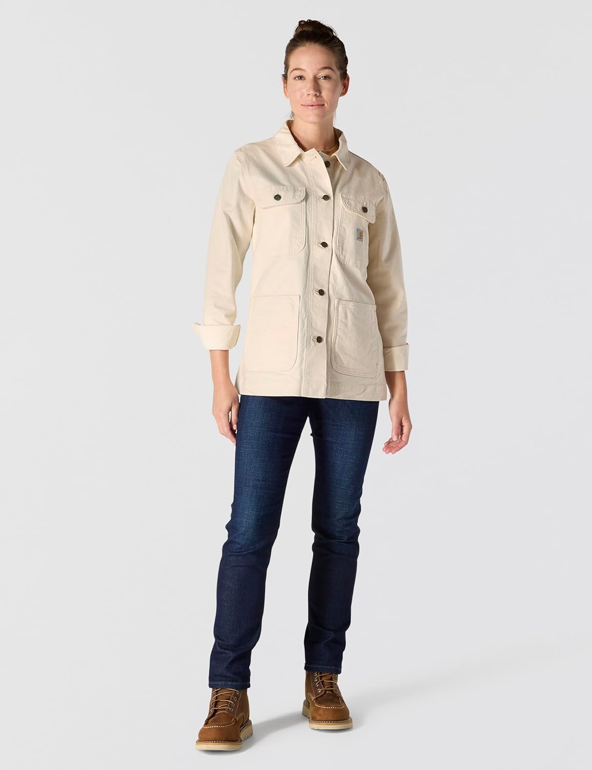 Carhartt womens Rugged Flex Loose Fit Canvas Chore Coat - Image 3