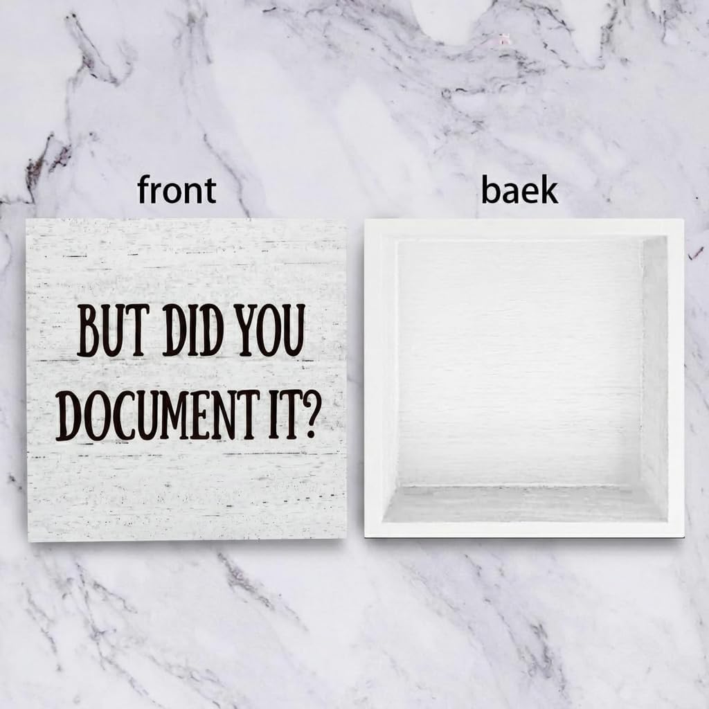 Office Decor Wooden Box Sign Funny Desk Signs 5x5 Inch image 5