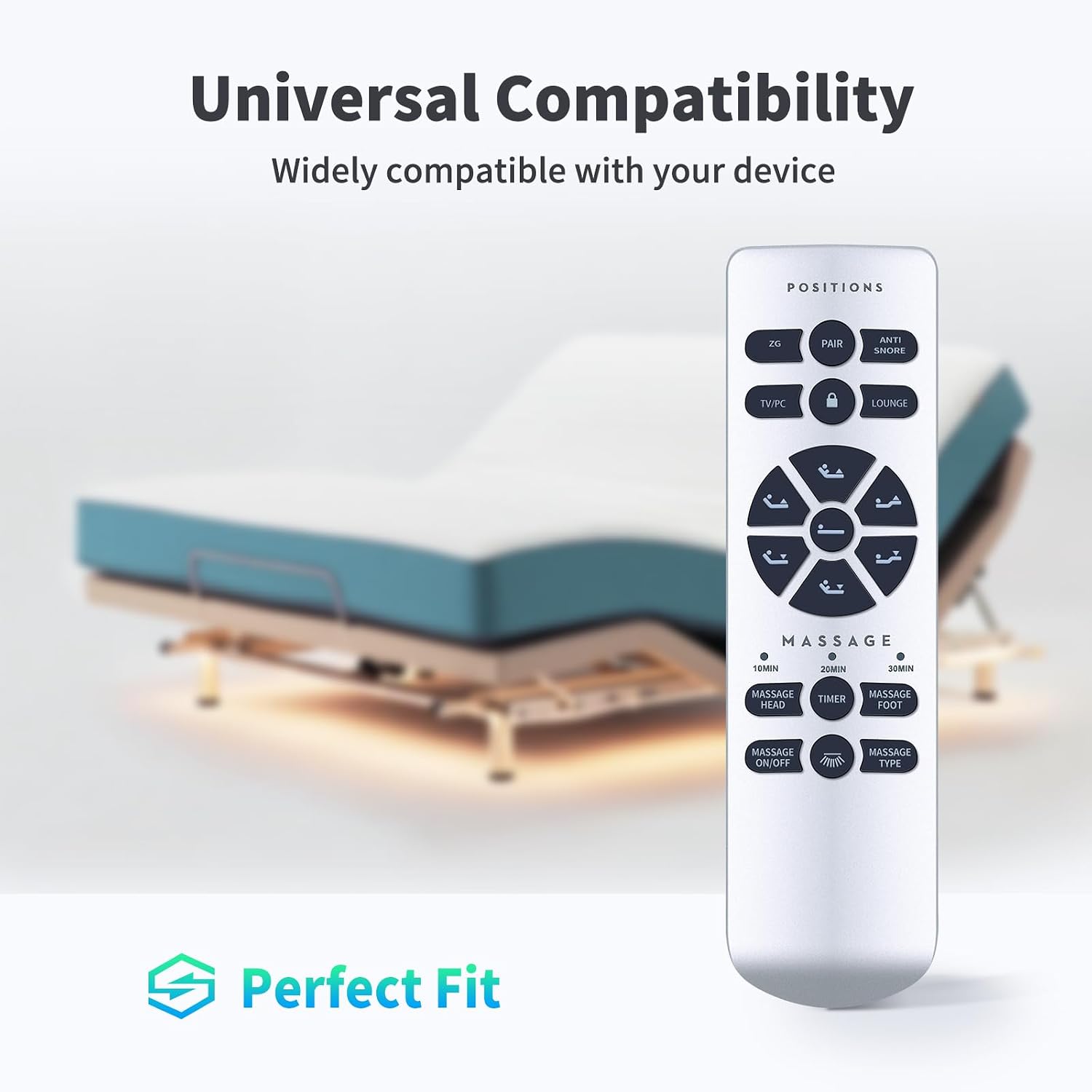 Replacement Remote Control for OKIN RF.50.19.24 Adjustable Bed Base Models MAXXPRIME K8, OTDMEL, Structures, Calma & More