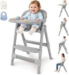 Convertible Baby High Chair, 7 Height Adjustable for All Ages, Khaki | 5-in-1 High chairs for Babies & Toddlers, Growth Convertible Design, Portable High Chair, 5-Point Harness