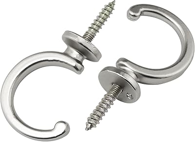 SJZBIN Curtain Tie-Backs Hook Holdbacks Tiebacks Wall Mounted Drapery Tassel Holders Window Drapery Holdback Wall Hooks Clothes Coat Towel Hanger Holder, Silver