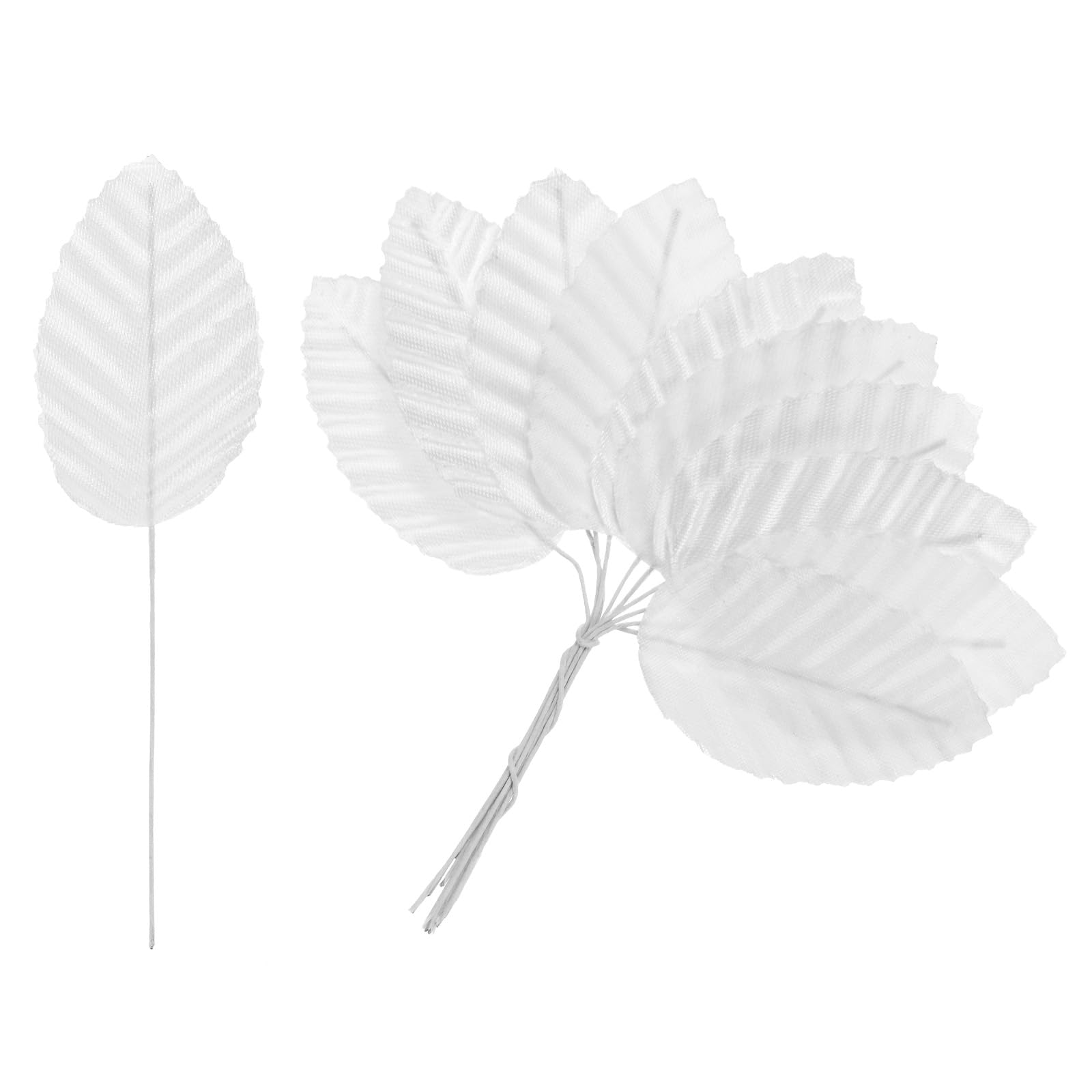 M METERXITY 120-Pack Artificial Silk Leaf, Faux Wire Single Leaves