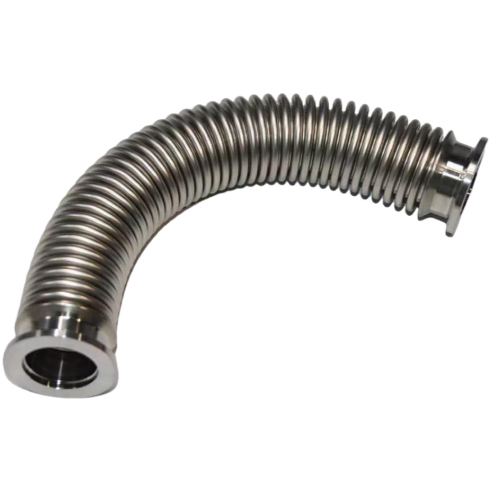 KF-40 Manguera de fuelle flexible de acero inoxidable, tubo corrugado al vacío ISO-KF de 98.43 pulgadas (2500 mm) para tamaño de brida NW-40