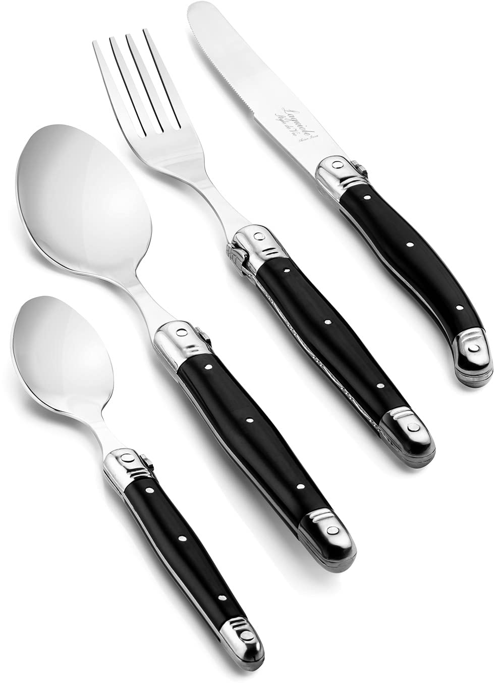 Laguiole Style de Vie Premium Line couvert zwart 24-delig (PrCouvZwart)