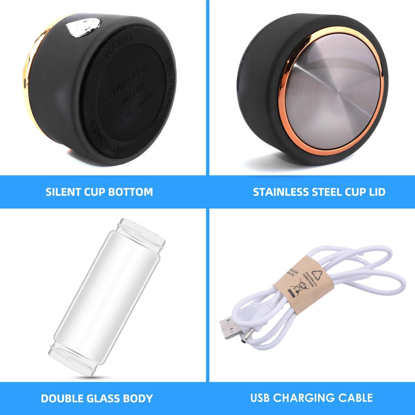 Générateur d'eau à hydrogène, machine à eau en verre de nouvelle technologie, USB portable