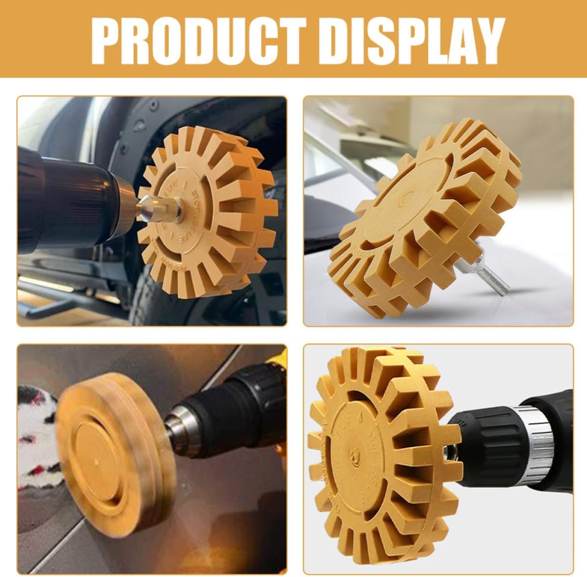 CHILDWEET 2pcs Gear Shaped Sticker Remover Wheel for Cars and Trucks