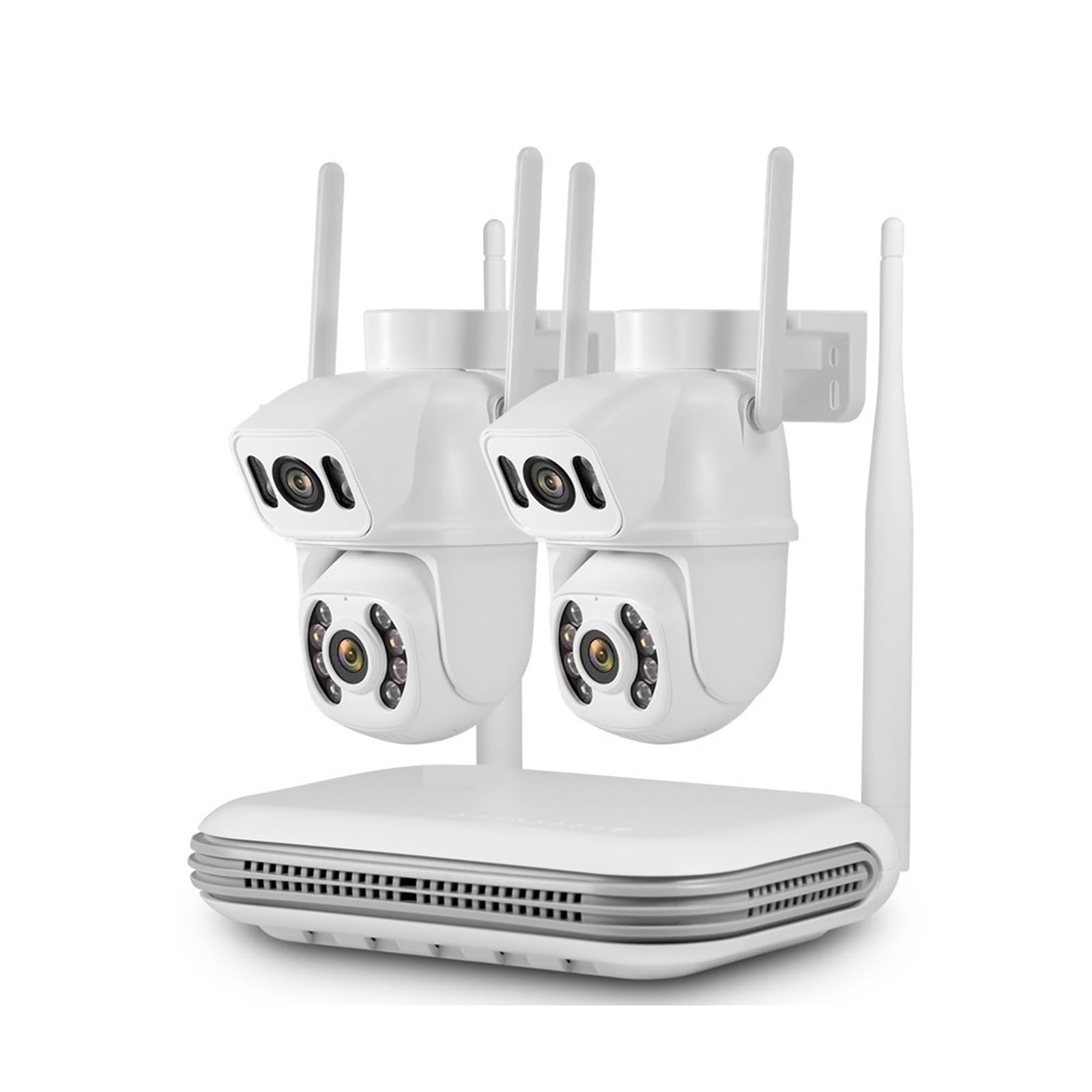 Systemy kamer CCTV, 2K 4MP 6MP Full HD 8CH bezprzewodowy NVR bezpieczeństwo IP kamera zestaw do organizacji nadzór zewnętrzny rejestrator wideo CCTV(None,2PCS 6MP Dual Lens)