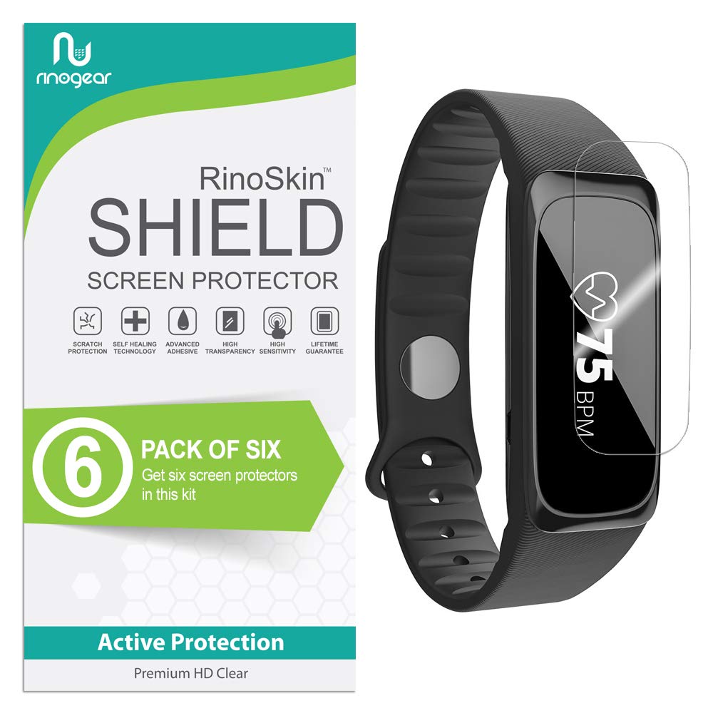 RinoGear (6-Pack) Screen Protector Designed for Striiv Fusion Bio Screen Protector Case Friendly Accessories Flexible Full Coverage Clear TPU Film