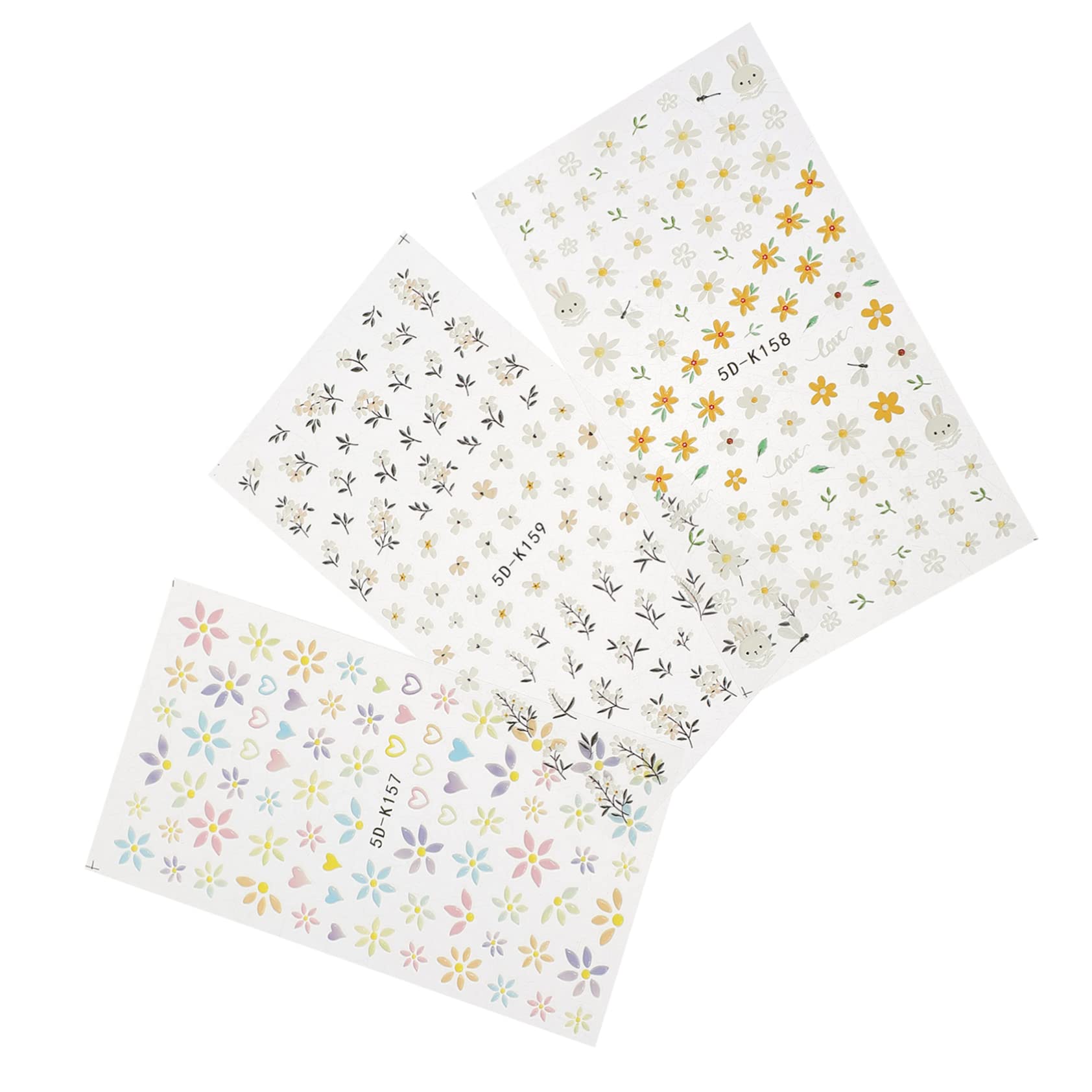 Healeved 15pezzi Adesivi Per Unghie Da Decorazioni Per Manicure Facili Da Applicare e Rimuovere Per Occasioni Speciali e Uso Quotidiano Sicuri e Compatibili Con La