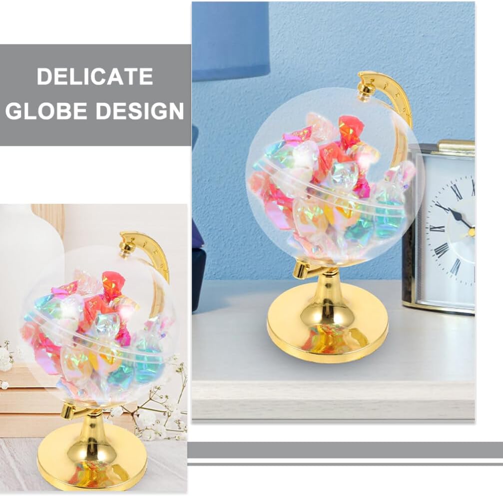 Ciieeo Earth Shaped Candy Boxes 4.53 Inch Clear Globe Party Favor Containers Wedding Cases Small Item Storage