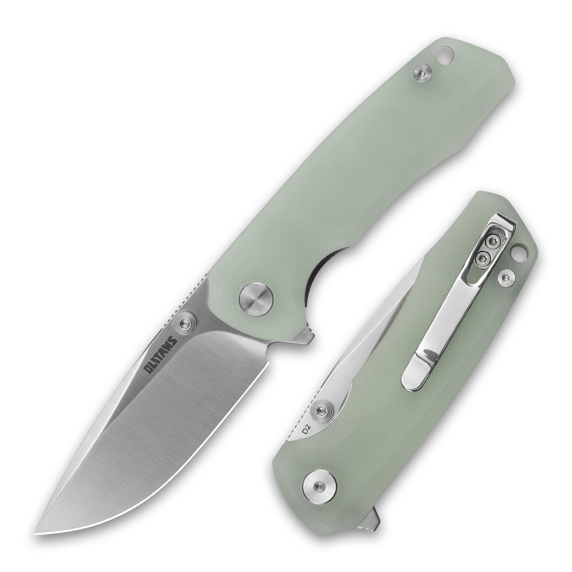 OLITANS Folding Pocket Knife, 2.91'' D2 Steel Blade, Small EDC Knife with Pocket Clip for Men Women G061NGW