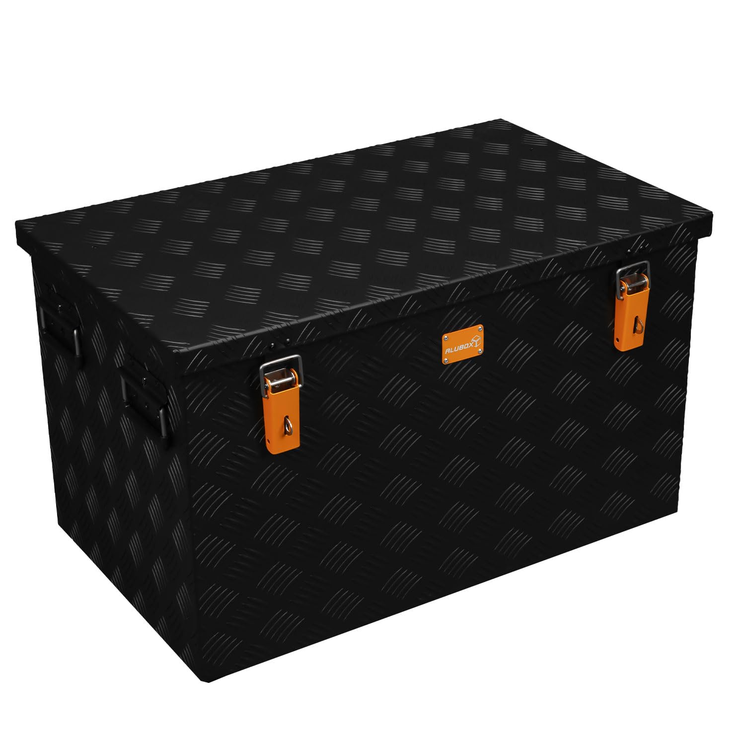 Alubox - STRONG - BLACK EDITION - Alu- Riffelblechkiste - ABX-R150 Metallkiste 3mm - 150 L -