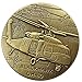 Estados Unidos de la Fuerza Aérea,Negro Hawk,Uh-60,Helicópteros,Aviones,Guerra,Ventiladores Militares,Coleccionables,Regalos,2Pcs Artesanía Fina/dorado / 2pcs