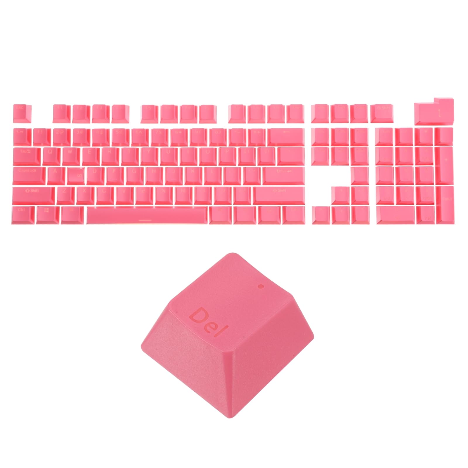 QUARKZMAN 108 Teclas Pudín Teclas Conjunto OEM Perfil 60 Porcentaje ABS para Teclado Mecánico Diseño, Melocotón Rosa Doble Disparo