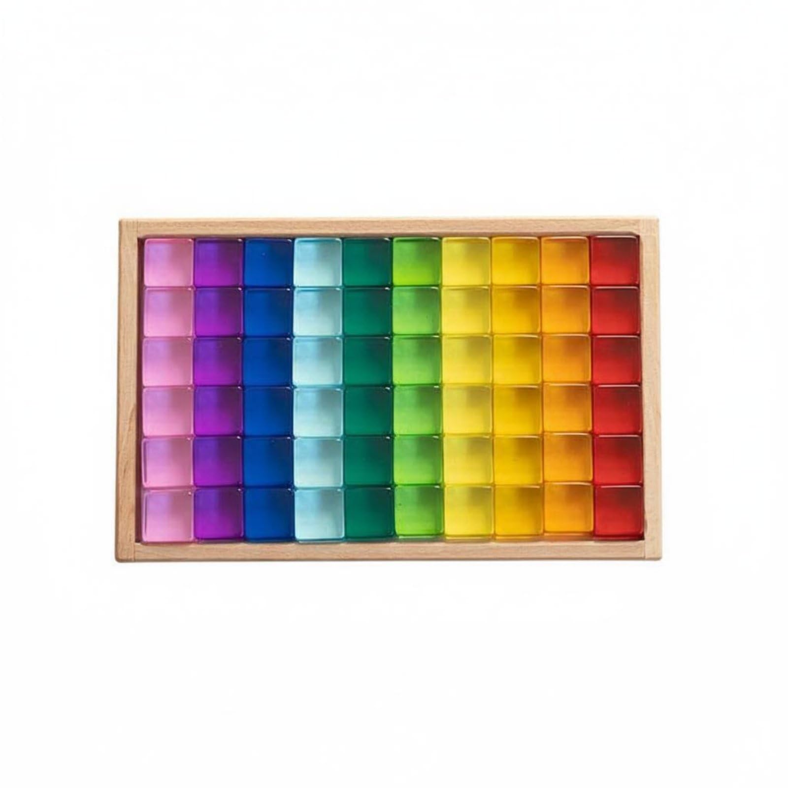 Sharplace Acrylic Block Building Cube Sensory Exploration Educational Toy