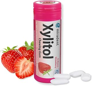 miradent Xylitol Kaugummi Erdbeere, 30 Stück