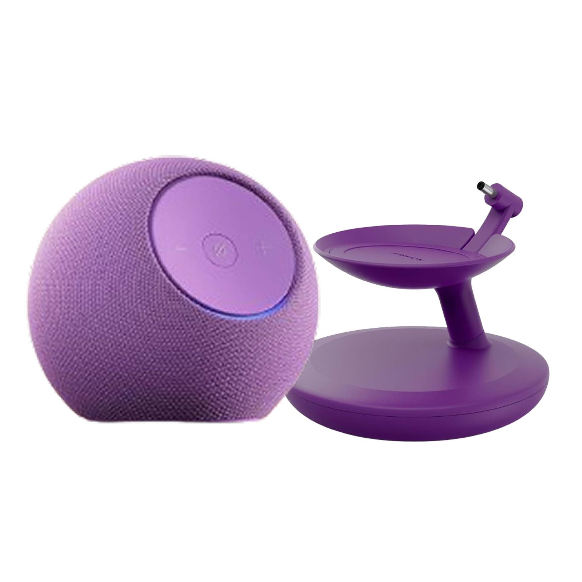 Amazon Echo Dot Max + supporto da tavolo per Echo Dot Max con porte di ricarica USB-C, Made for Amazon