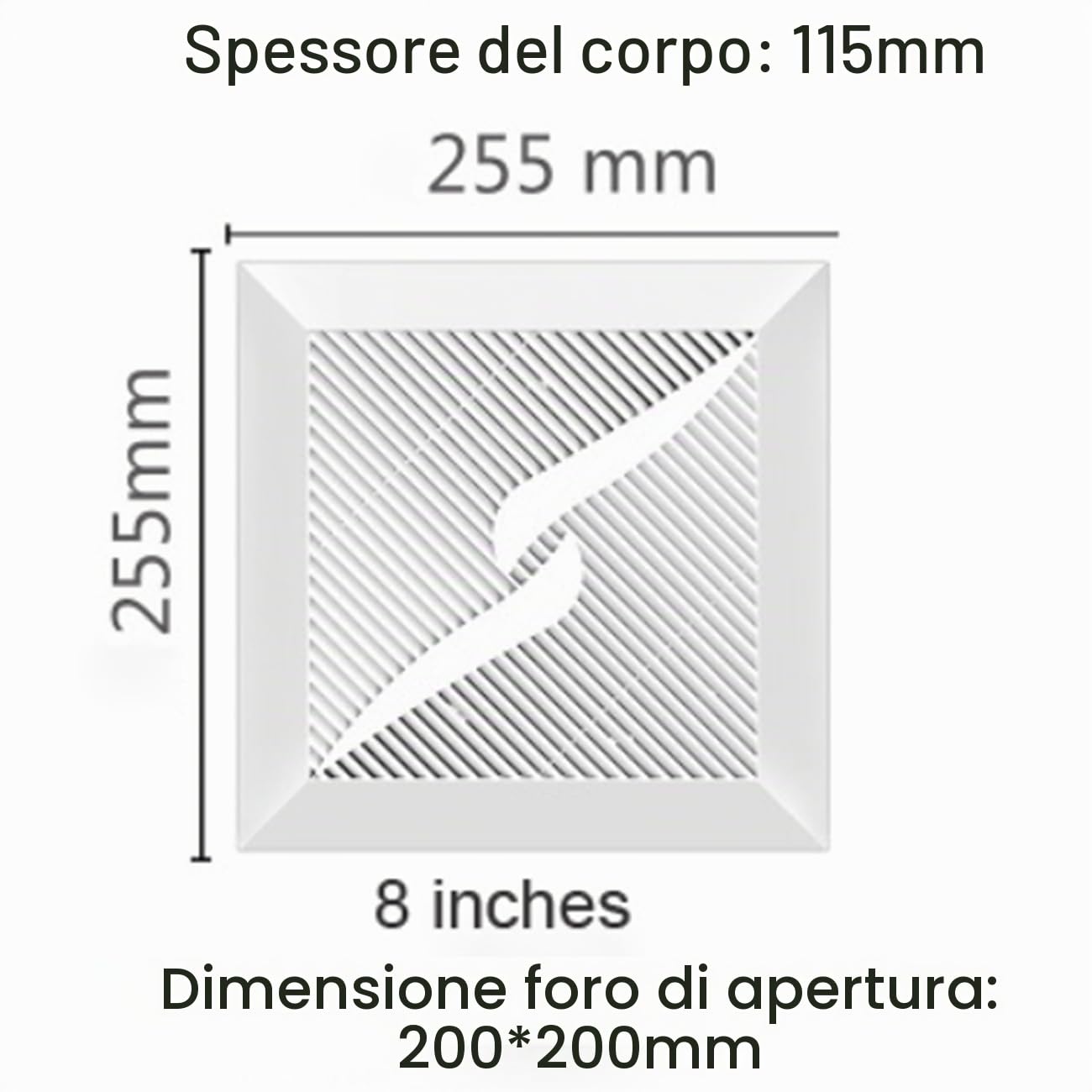 ICEMOB Aspiratore Bagno con Valvola di Ritegno,Ventola Aspirazione Soffitto 220 M³/H,Estrattore Aria Silenzioso per Toilette,Cantina,Cucina,Pannello Ignifugo in ABS,8 Inches