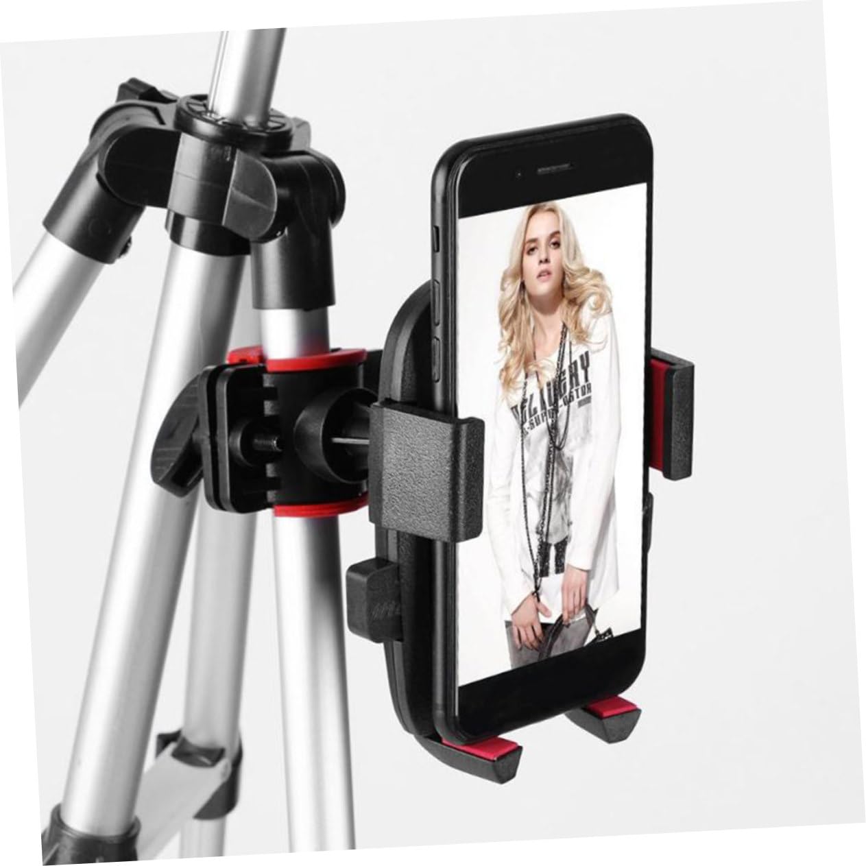 Housoutil Phone Holder with Light Phone Holder with Lamp Tabletop Tripod Mobile Phone Holder Tripod Phone Holder Flexible Tripod Cellphone Stand Holder Phone Holders with Lights Led