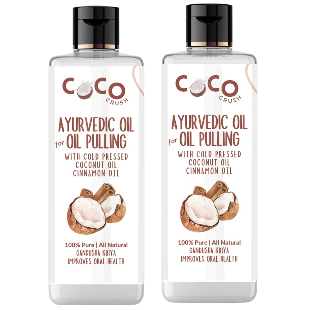 Ayurvedic Coconut Oil for Oil Pulling, Cold-pressed | Healthy & Strong Gums - Cinnamon Oil | Oral Care | Fresher Breath & Whiter Teeth (400ml (2 * 200ml))-image-40