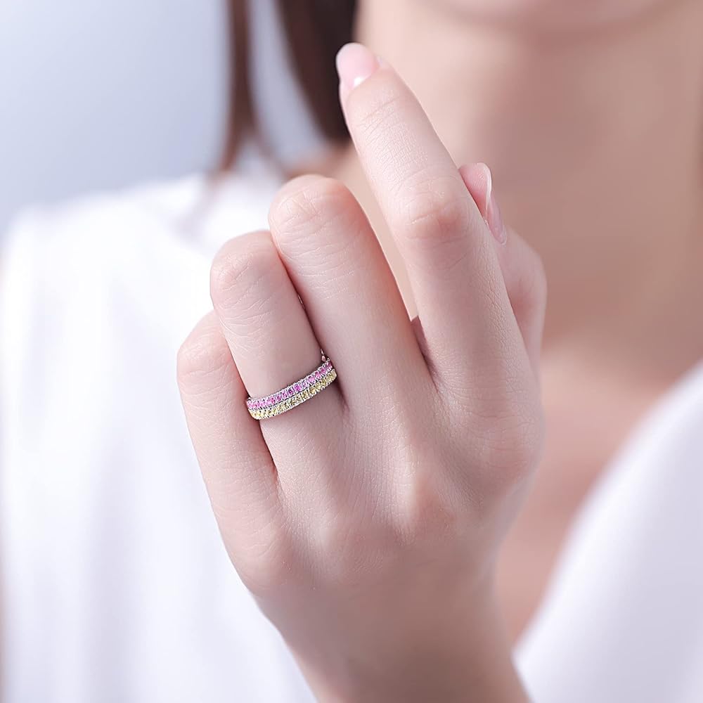 Amazon | 【Takeda Jewelry】 重ね着けリング ハーフエタニティ