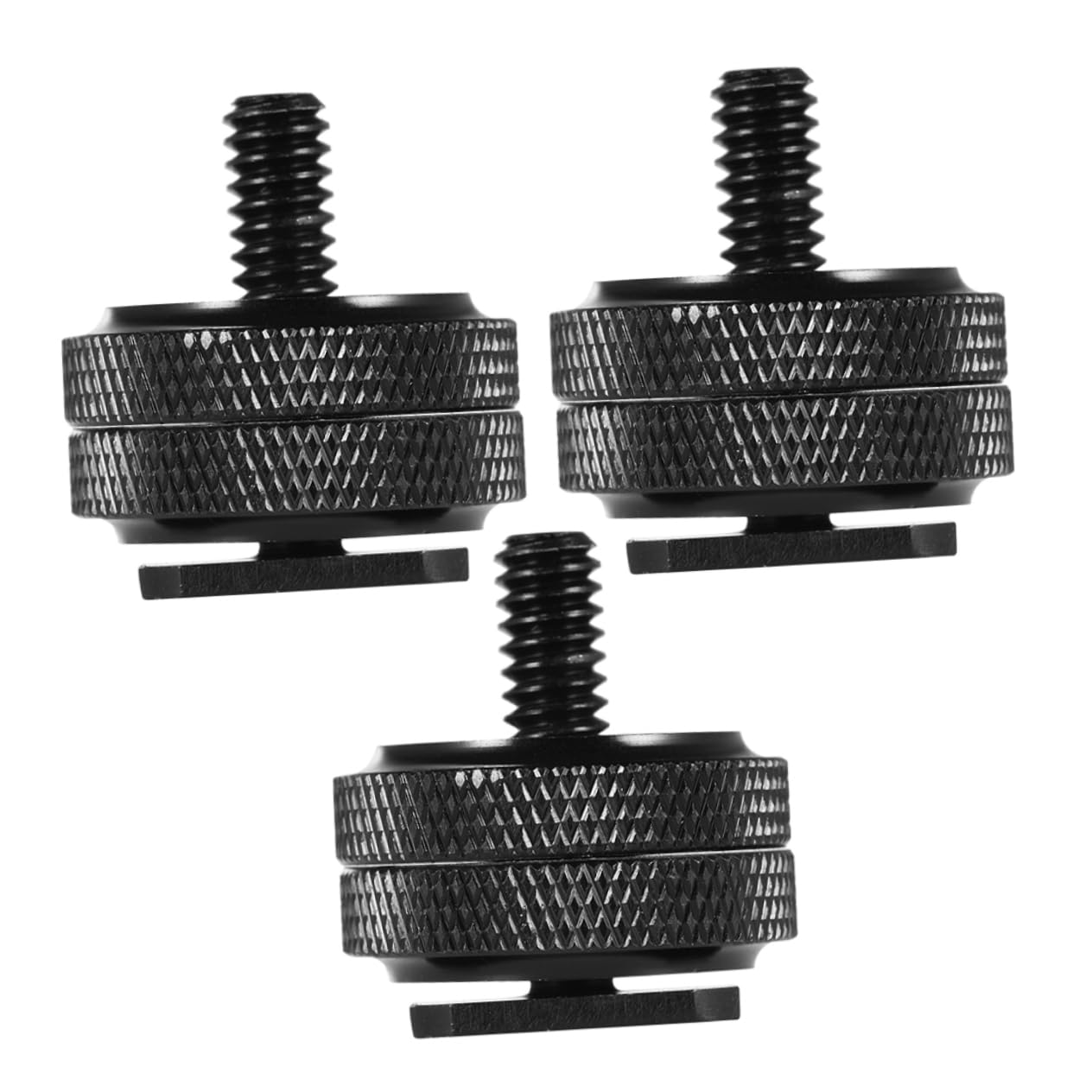 Mikikit 3pcs Camera Double-layer Screw Camera Mount Tripod Screw Hot Shoe Flash Adapter Flash Shoe Mount Tripod Screw Adapter Flash Hot Shoe Mount Adapter Tripod Adapter Aluminum Alloy
