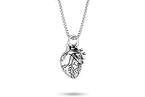 Gothic Anatomical Heart Necklace: A Statement of Edgy Elegance and Mystique