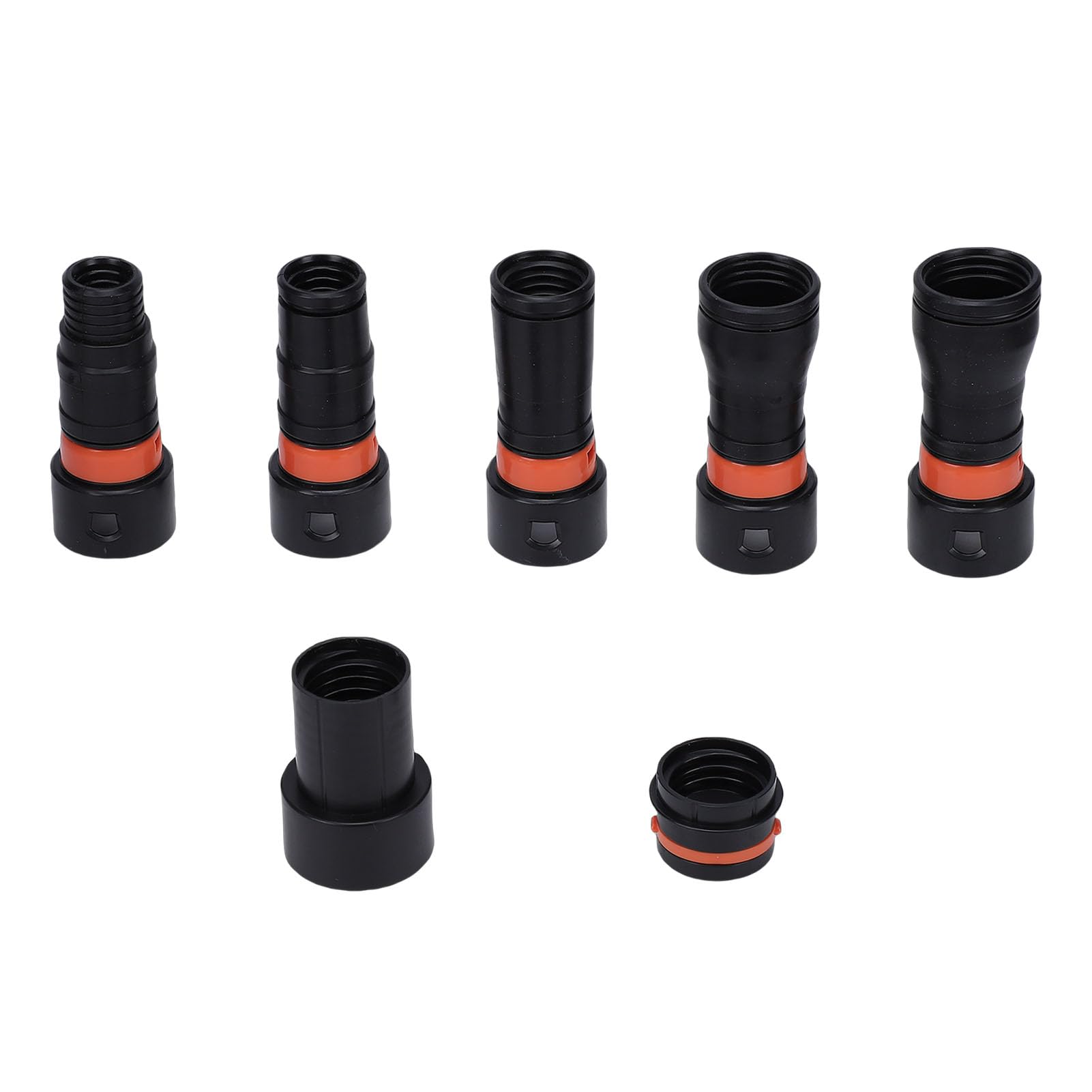 Staubsauger-Adapter, 7-teiliger Staubsammelschlauch-Adapter, um 360° Drehbare Klemme, für Elektrowerkzeuge und Schleifmaschinen, Kompatibel mit Mehreren Marken