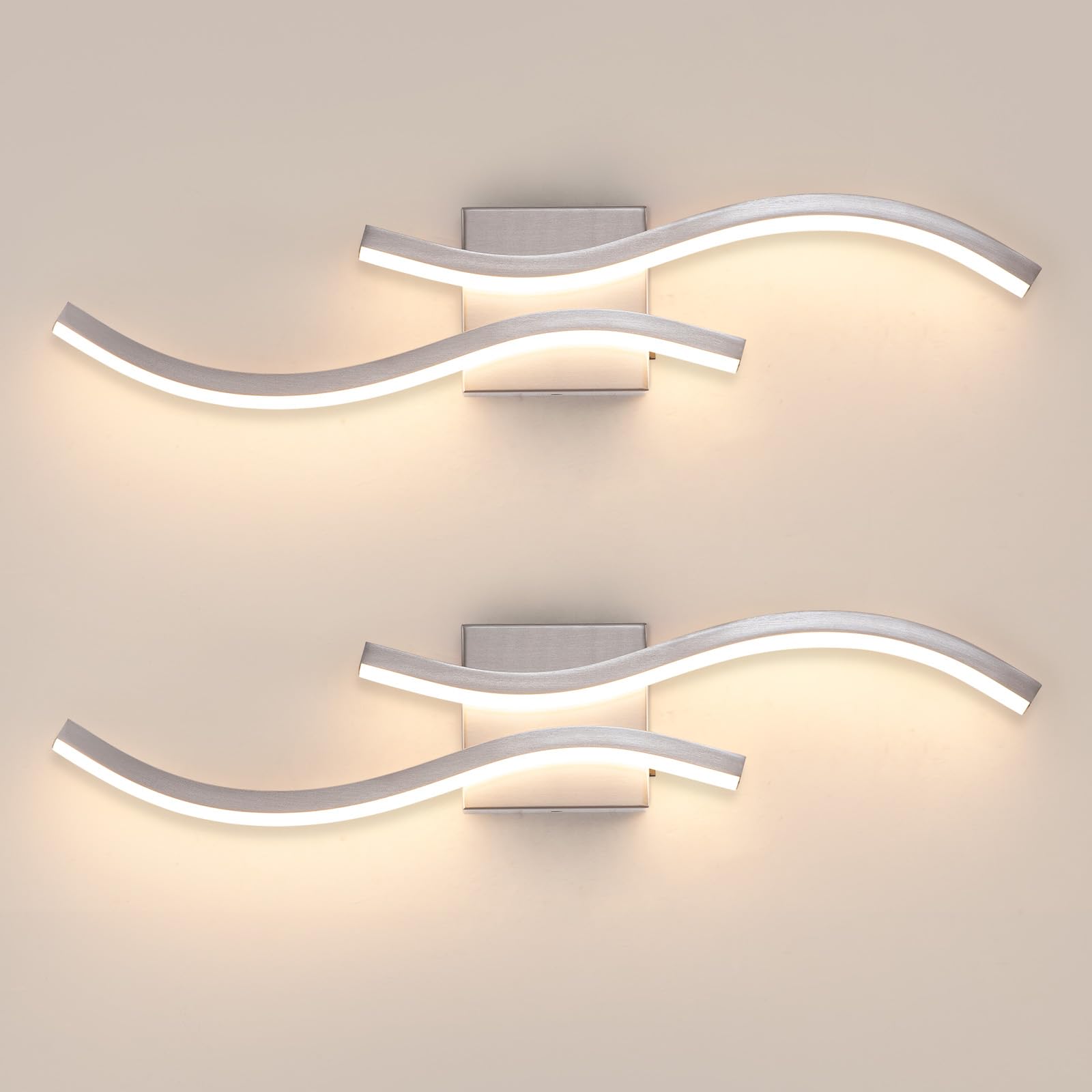 Photo 1 of Vloitgol 24" Brushed Nickel Vanity Light - 5CCT Dimmable LED Bar