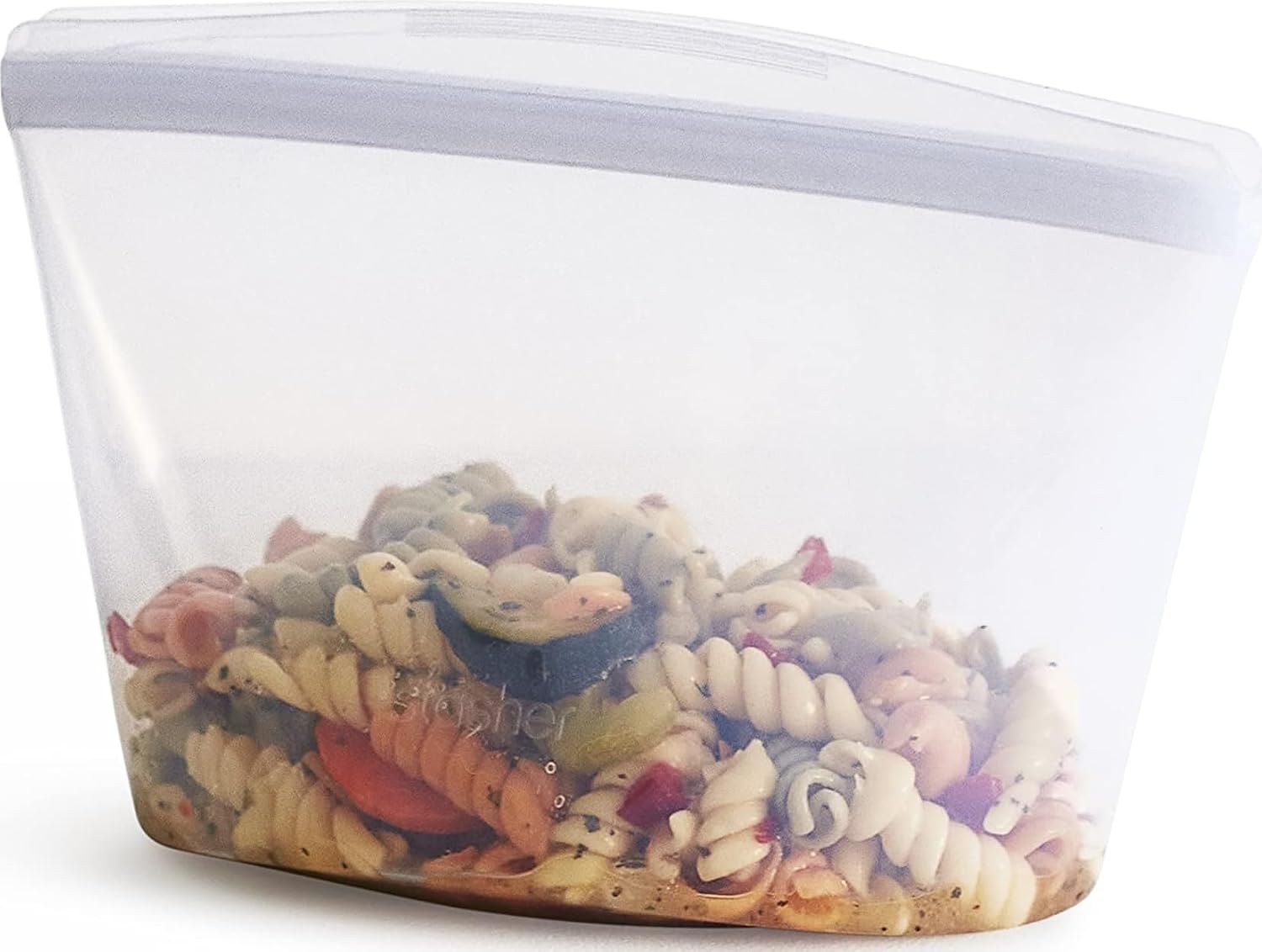 Stasher Premium Reusable Silicone Leak-Free Food Storage Bowl, Clear, 4-Cup