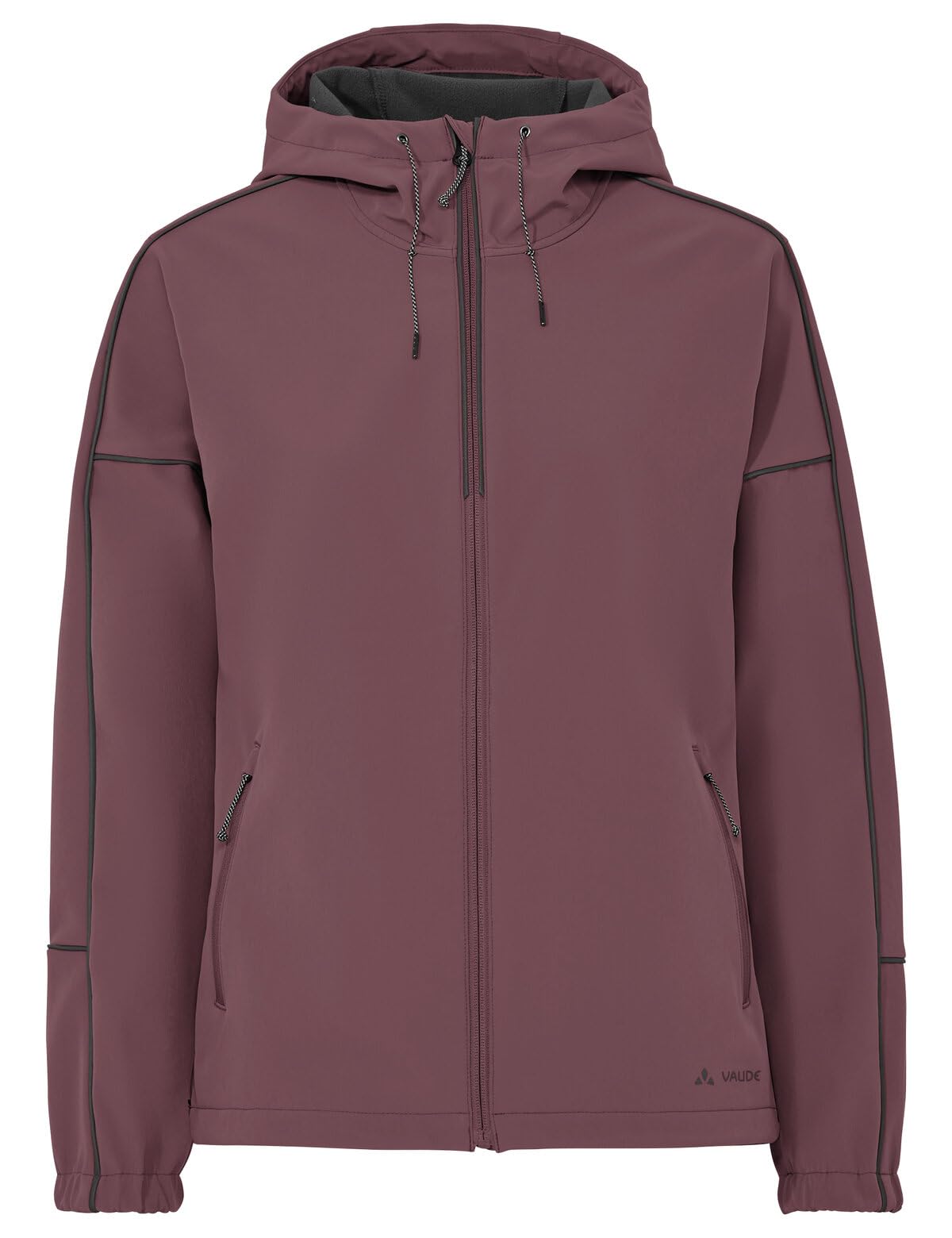 VAUDE Chaqueta de softshell para mujer, cortavientos, para ciclismo en el día a día, corte holgado, capucha ajustable