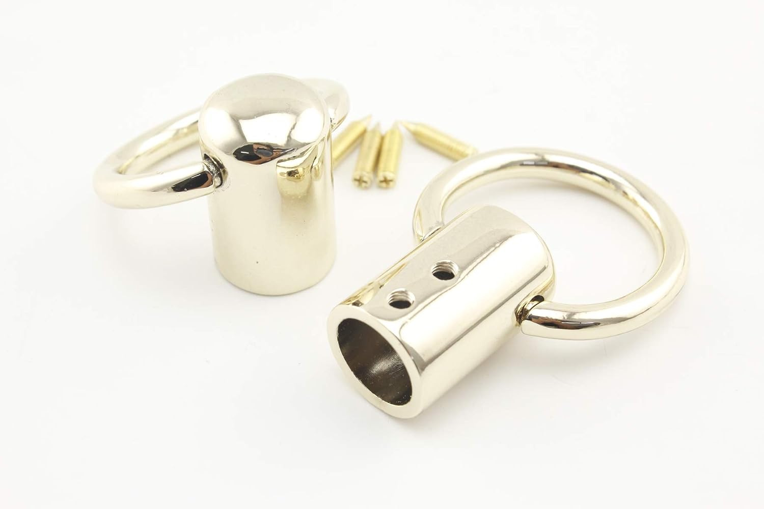 Heavy Duty zinc alloying Tassel Keychain Rope Cord end caps Stopper with Ring for Bag Purse Handles 7/16" / 11mm Light Gold T92