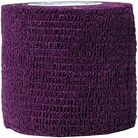 Fidowrap Self-adherent Stretch Cohesive Tape Wrap Bandage for Pets 2 Inches By 6 Yards (Pack of 12) (Purple)