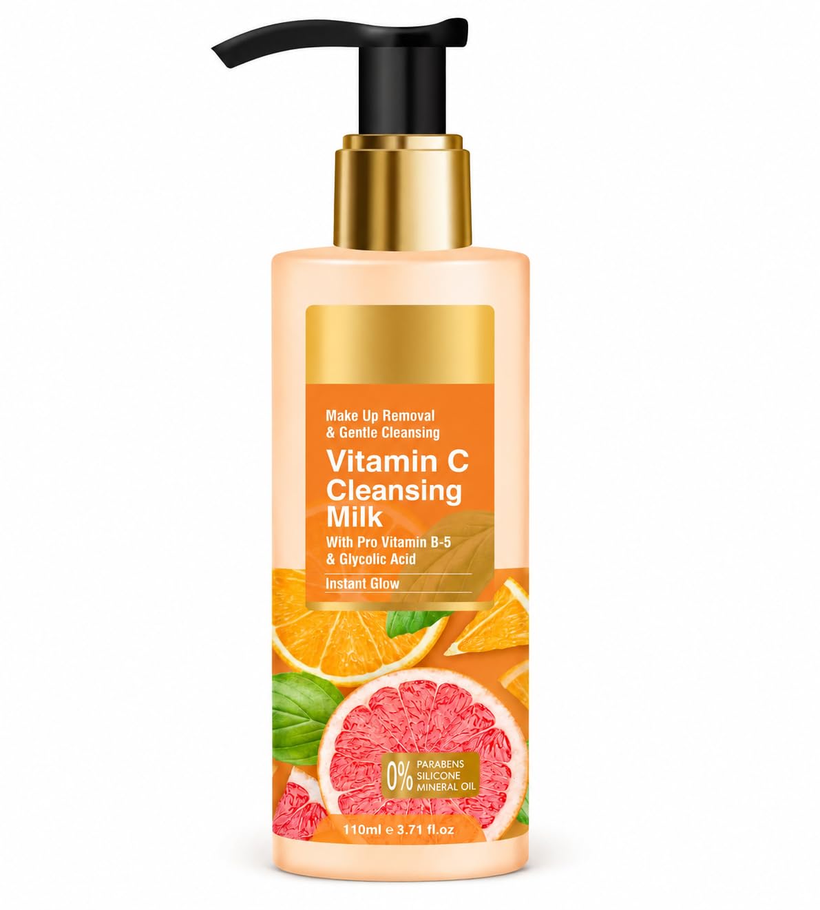 Vitamin C Cleansing Milk with Pro Vitamin B-5 & Glycolic Acid, Makeup Removal & Gentle Cleansing, Instant Glow, 110ml-image-26