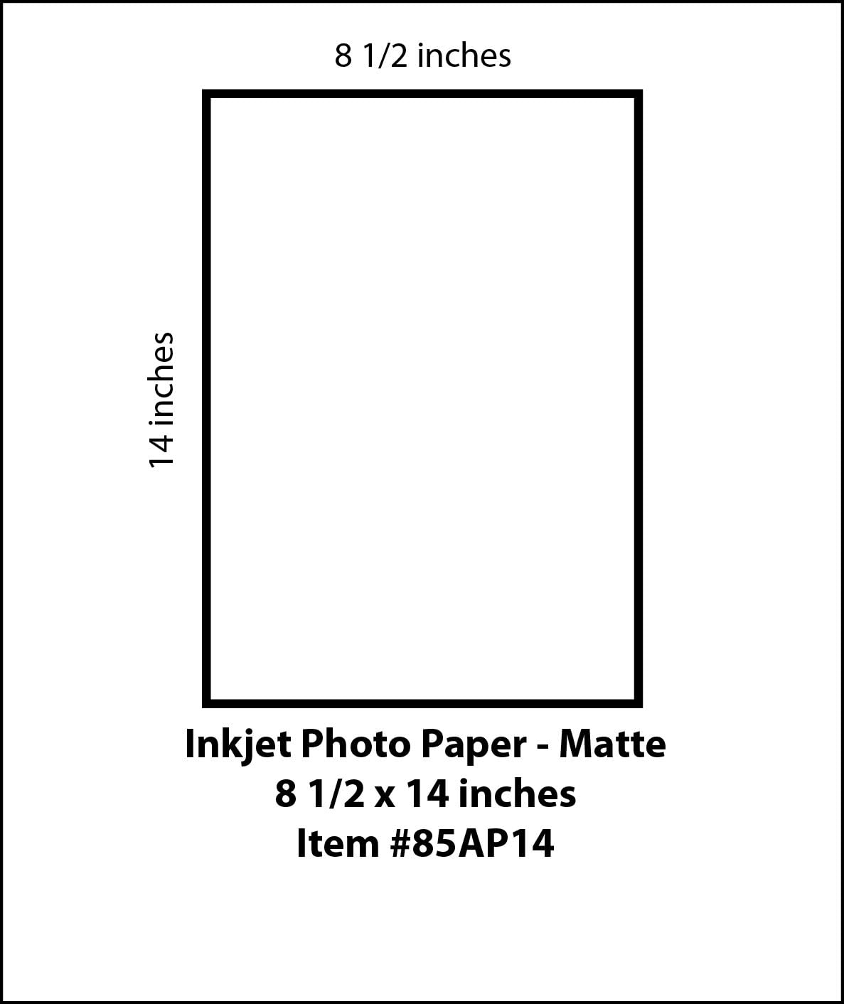 Inkjet Photo Paper Matte Legal Size 25 Sheets