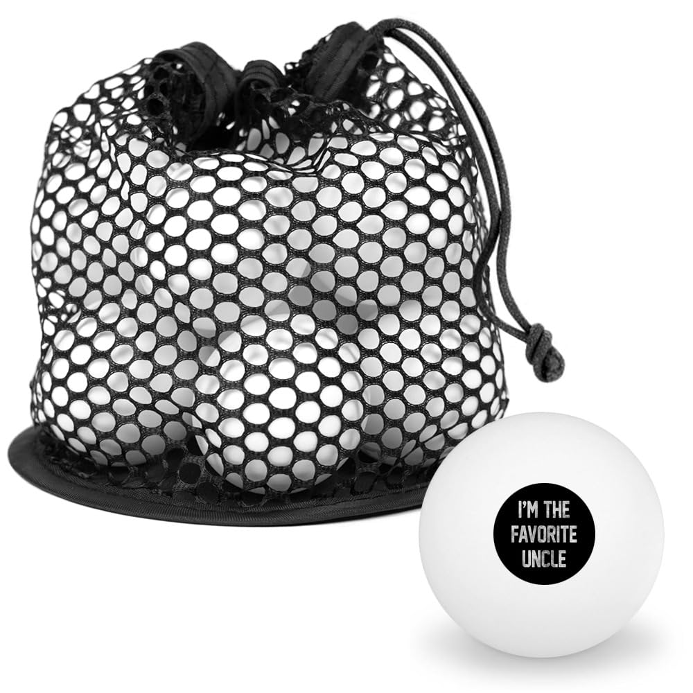 GRAPHICS & MORE I'm The Favorite Uncle Novelty Table Tennis Ping Pong Ball 12 Pack with Storage Bag