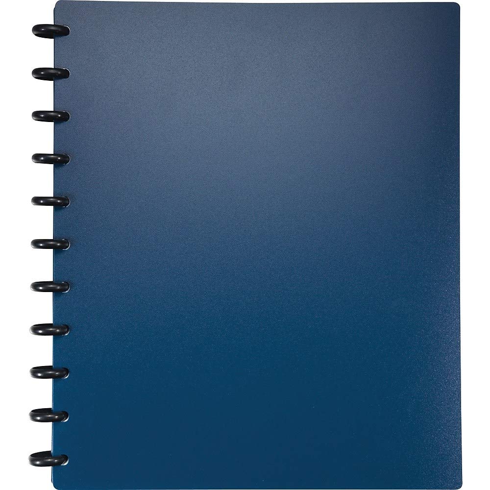 Staples Arc Customizable Durable Poly Notebook System, Navy, 11" x 8.5"