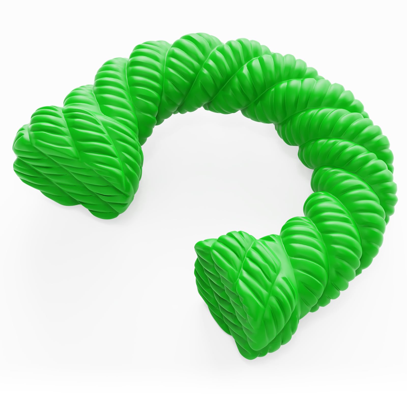 Dog Toys for Aggressive Chewers, Dog Toys for Medium Large Dogs, Toys for Traning, Indestructible Dog Toy with Beef Flavor, Natural Rubber Horseshoe-Shaped Chew Toys (Green)