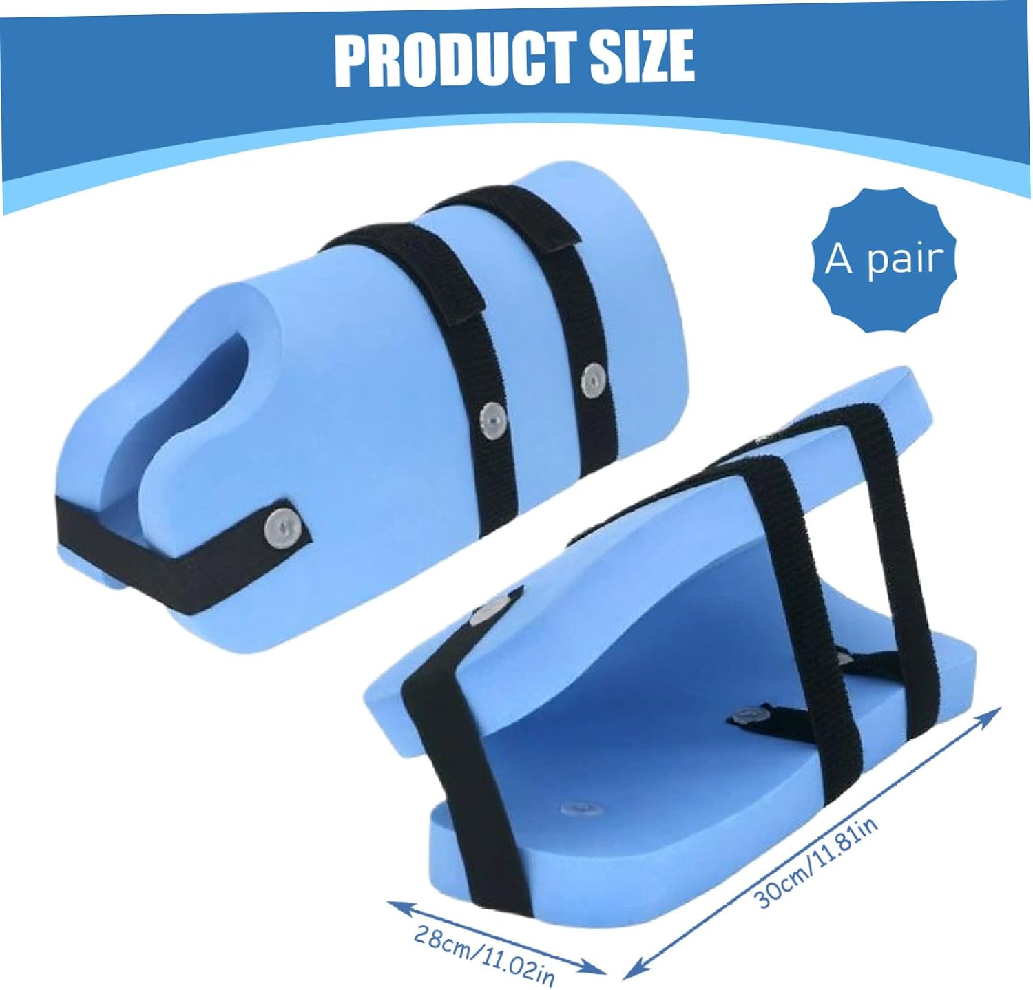 1 Pair Swim Aquatic Cuffs, EVA Foam Water Weights Float Ring with Quick Release Buckle, Water Exercise Equipment for Swim Fitness Training