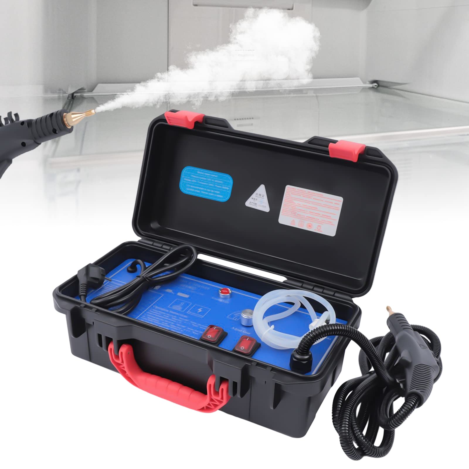 DOONARCES 1700W Handheld High Pressure Steam Cleaner Home High-Temp Steam Cleaning Machine Vehicle Auto Cleaning Tool Steam Washer for Car Detailing Household Kitchen Range Hoods 3-3.5Pa (Type 1)