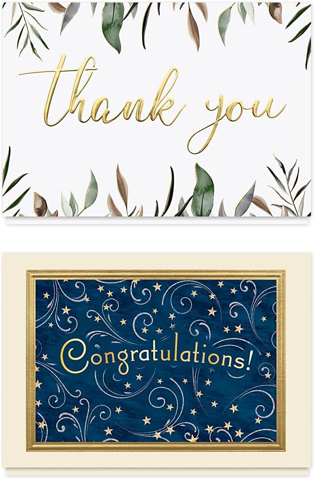 The Gallery Collection - All Occasion Cards Assortment Box (35 Cards), Foil & Embossing (All Occasion 2)