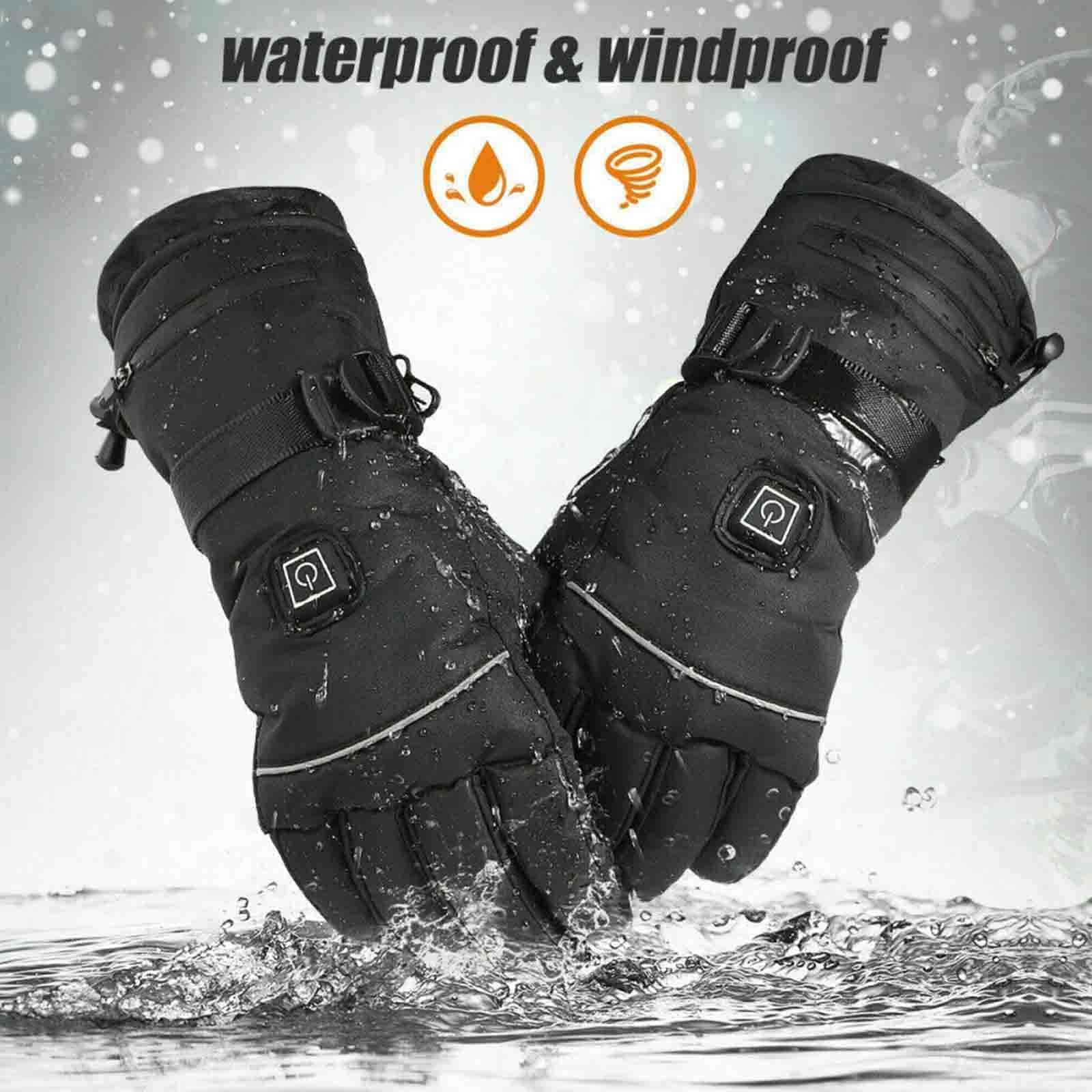 Guantes térmicos eléctricos de Invierno Guantes térmicos eléctricos con batería Pantalla táctil Envío de Mensajes de Texto Guantes térmicos cálidos para Senderismo Esquí Caza Calen