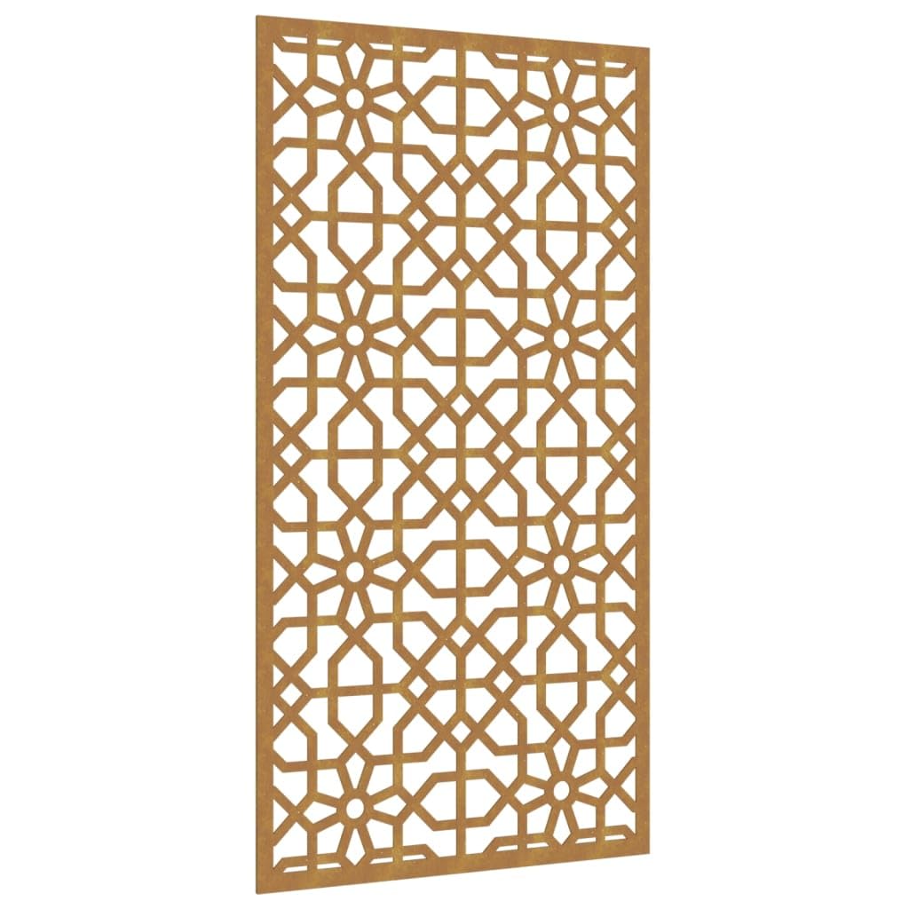 Décoration murale jardin 105x55cm acier corten design mauresque