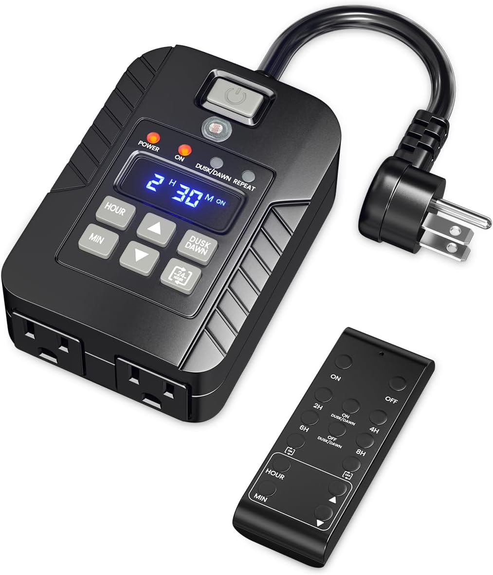 Amazon.com: myTouchSmart Indoor/Outdoor Plug-in Digital Timer, One ...